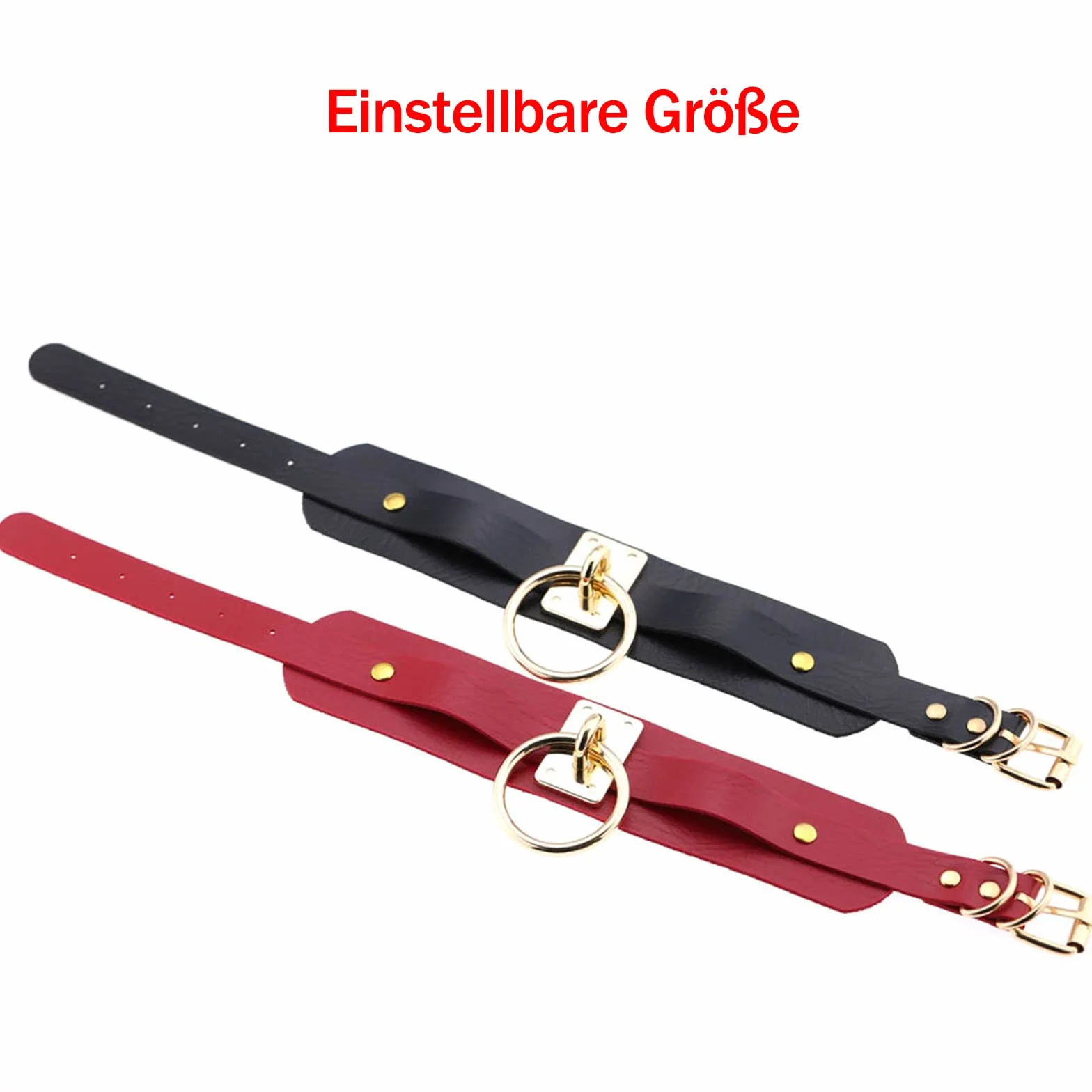 Collare Giocattolo Sessuale SM Flirt in Pelle Erotico Fetish Schiavo Cosplay per Coppia Uomo Donna Adulti (Schwarz)