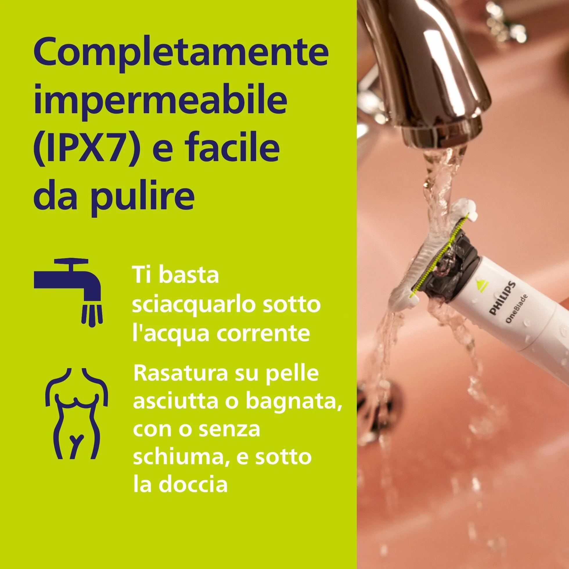 Philips OneBlade Intimate QP1924/28, cura intima, rasatura precisa con protezione extra pelle