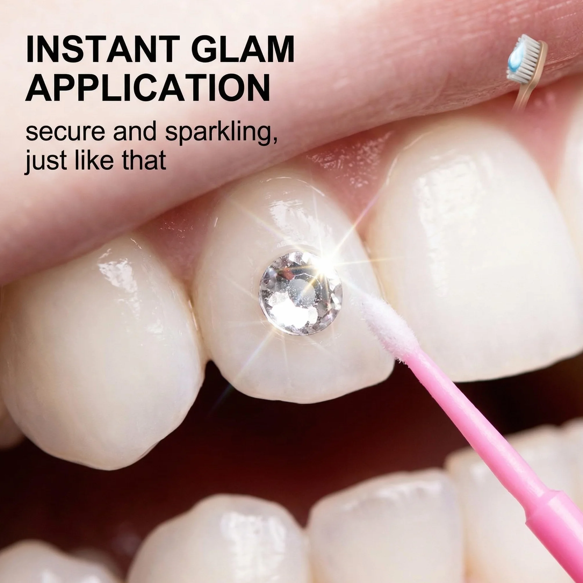 Kit Brillantini Denti Professionale 6 Scomparti Cristalli Bianchi Strass Dentali Estetici