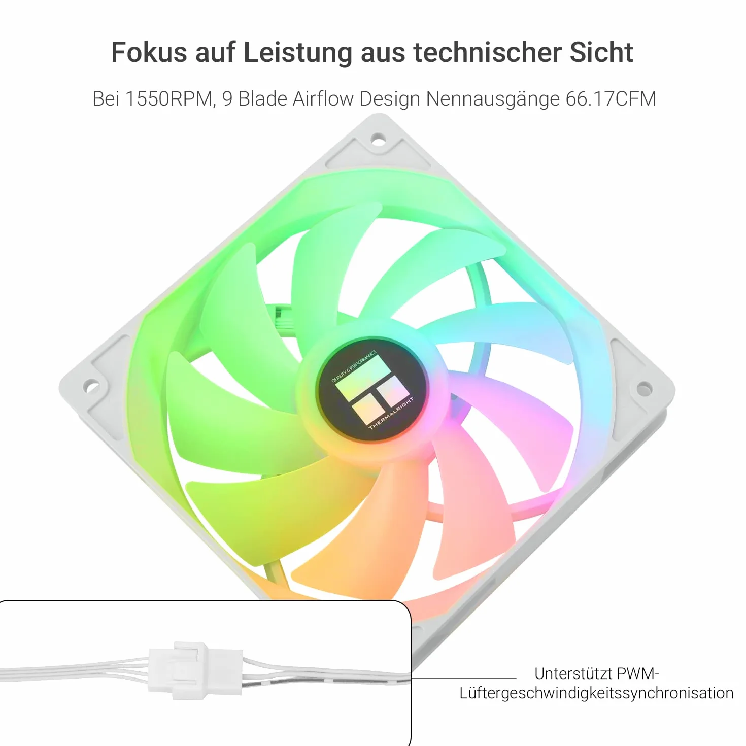 Thermalright TL-C12CW-S X3 - Ventola per CPU da 120 mm, colore bianco, ventola per computer PWM Silent con cuscinetto S-FDB incluso, fino a 1550 RPM (3 pezzi)