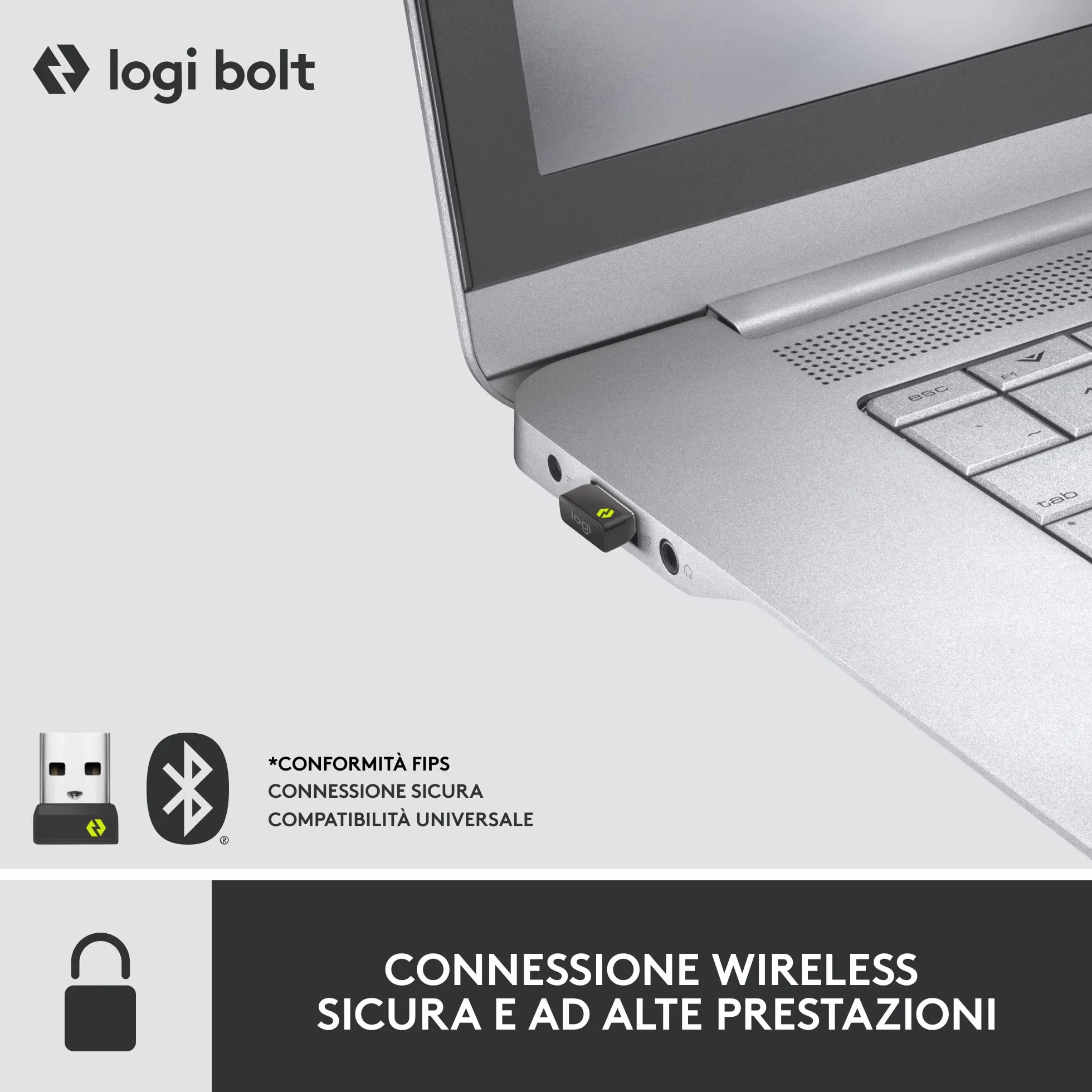 Logitech MX Keys Mini Combo for Business, compatto, tastiera e mouse senza fili, tecnologia Logi Bolt, Bluetooth, certificato Windows/Mac/Chrome/Linux - Grigio